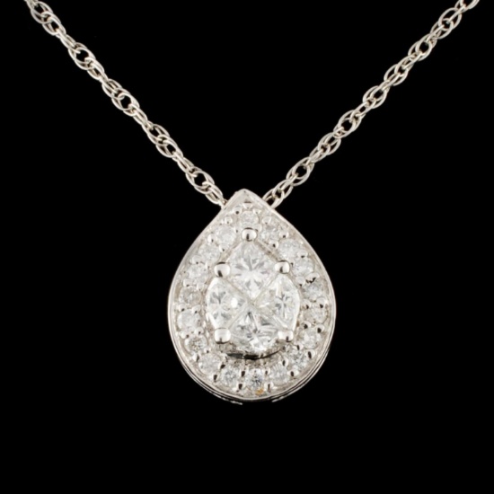 18K Gold 0.53ctw Diamond Pendant