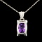 14K Gold 2.80ct Amethyst Pendant