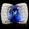 18K White Gold 6.95ct Tanzanite & 1.27ctw Diamond