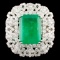 18K Gold 2.19ct Emerald & 4.81ctw Diamond Ring