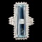 14K Gold 10.30ct Aquamarine & 1.70ct Diamond Ring