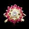 14K Gold 0.49ctw Ruby & 0.61ctw Diamond Ring