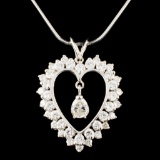 14K Gold 1.92ctw Diamond Pendant