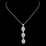 14K Gold 0.73ctw Diamond Pendant