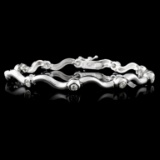 14K White Gold 1.00ctw Diamond Bracelet