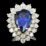 18K Gold 6.00ct Tanzanite & 2.00ctw Diamond Ring