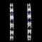 14K Gold 6.14ct Sapphire & 3.21ctw Diamond Earring