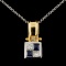 18K TT Gold 0.35ct Sapphire & 0.26ct Diamond Penda