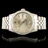 Rolex SS DateJust 1.50ctw Diamond 36MM Wristwatch