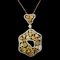 18K Gold 3.42ctw Fancy Color Diamond Pendant