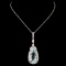 18K Gold 9.30ct Aquamarine & 1.00ctw Diamond Penda