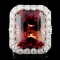 18K Gold 30.54ct Tourmaline & 3.73ctw Diamond Ring