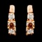 14K Gold 0.51ctw Fancy Color Diamond Earrings