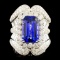 18K Gold 5.95ct Tanzanite & 3.40ctw Diamond Ring