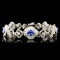 18K Gold 3.55ct Tanzanite & 4.81ctw Diamond Bracel