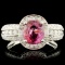 18K Gold 1.69ct Spinel & 0.47ctw Diamond Ring