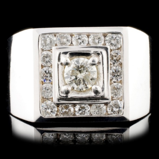 14K White Gold 1.70ctw Diamond Ring