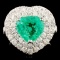 18K Gold 2.23ct Emerald & 1.79ctw Diamond Ring