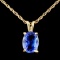 14K Gold 0.88ct Tanzanite Pendant