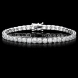 18k White Gold 10.00ct Diamond Tennis Bracelet