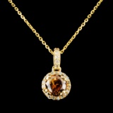 14K Gold 0.87ctw Diamond Pendant