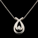 14K Gold 0.10ctw Diamond Pendant