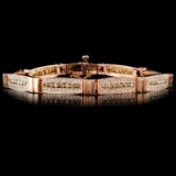 14K Rose Gold 3.96ctw Fancy Color Diamond Bracelet