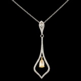 18K Gold 0.9ctw Diamond Pendant