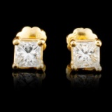 14K Gold 0.56ctw Diamond Earrings
