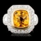 18K TT Gold 2.50ct Citrine & 0.90ctw Diamond Ring