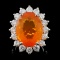 18K White Gold 8.76ct Opal & 2.54ct Diamond Ring