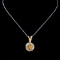 18K Gold 0.36ct Sapphire & 0.43ct Diamond Pendant