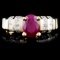 14K Gold 1.54ct Ruby & 0.73ctw Diamond Ring