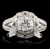 14K White Gold 2.96ctw Diamond Ring