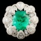 18K Gold 4.83ct Emerald & 2.02ctw Diamond Ring