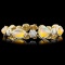 14K Gold 12.08ctw Opal & 3.08ctw Diamond Bracelet