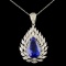 14K Gold 14.00ct Tanzanite & 3.26ctw Diamond Penda