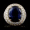 18K Yellow Gold 7.60ct Sapphire & 3.08ct Diamond R