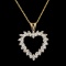 14K Gold 0.53ctw Diamond Pendant