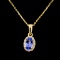 14K Gold 0.47ct Tanzanite & 0.19ctw Diamond Pendan