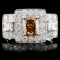 18K White Gold 2.06ctw Fancy Color Diamond Ring