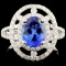 14K Gold 1.88ct Tanzanite & 0.75ctw Diamond Ring