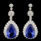 18K Gold 7.97ctw Tanzanite & 2.27ctw Diamond Earri