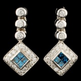 18K Gold 0.82ctw Diamond Earrings