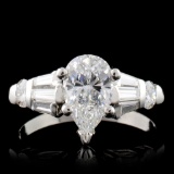 Solid Platinum 2.03ctw Diamond Ring