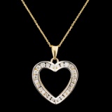 14K Gold 0.58ctw Diamond Pendant