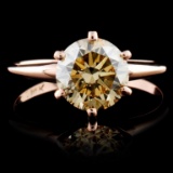 14K Rose Gold 1.70ct Solitaire Diamond Ring