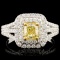 18K Gold 1.37ctw Fancy Diamond Ring