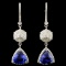 14K Gold 7.42ctw Tanzanite & 1.05ctw Diamond Earri