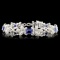 14K Gold 6.28ct Tanzanite & 3.69ctw Diamond Bracel